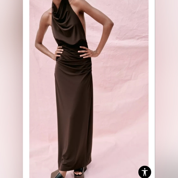 Zara Long Open Back Halter Dress - Picture 4 of 7